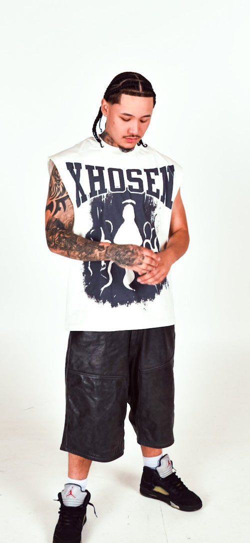 WHITE XHOSEN SLEEVELESS TEE